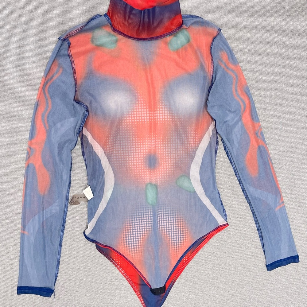 Futuristic Body-Print‎ Mesh Bodysuit - Picture 7 of 7